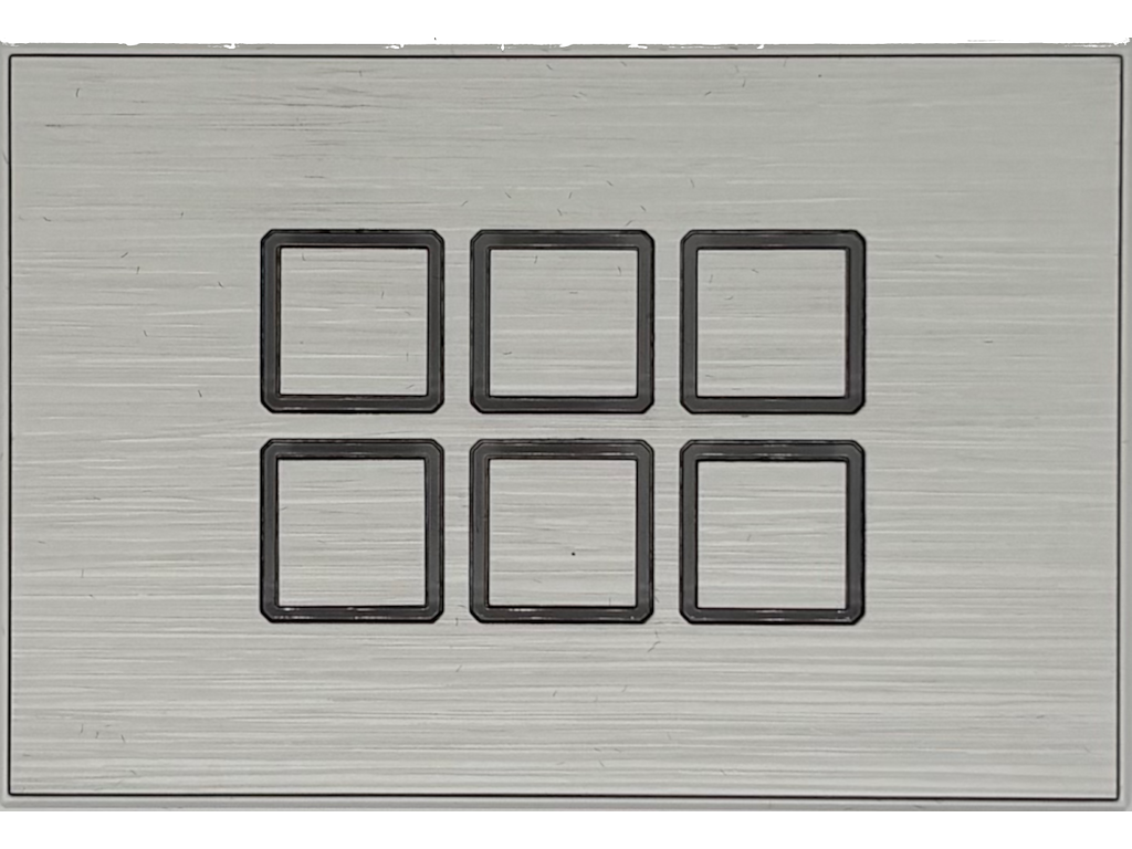VORTEXITE BIANCO 6P, MATERIALEFINISH til AURORA 6-styrede elektroniske trykknappaneler