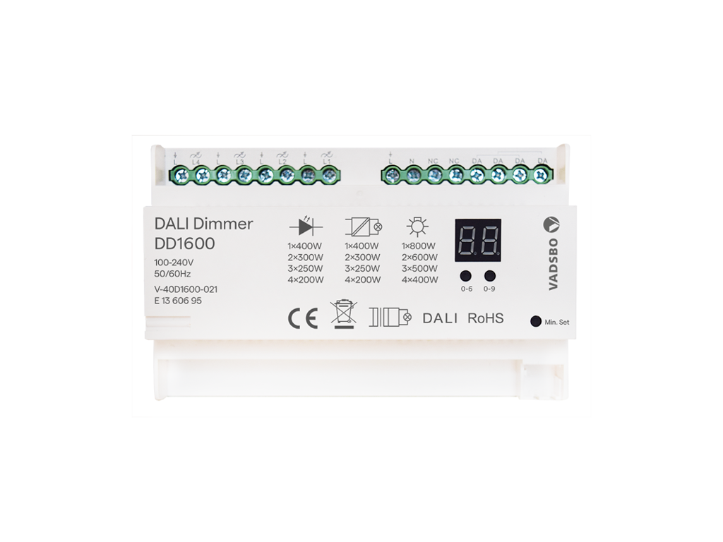 DALI lysdæmper DD1600, 4 kanaler