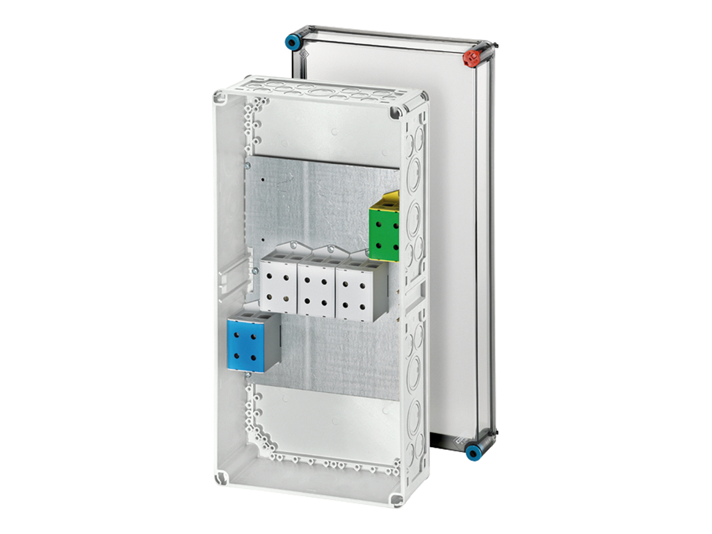 Forgreningsdåse 5x35-240 mm², Cu/Alu, 600x300x170 mm (Mi0401), IP65 - Grå