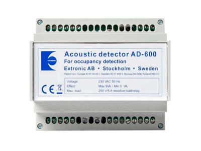 AD600 akustisk detektor til montering på DIN-skinne