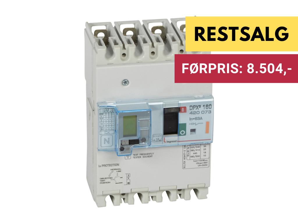 Legrand Maksimalafbryder DPX3 160, 63A 4pol - Type A