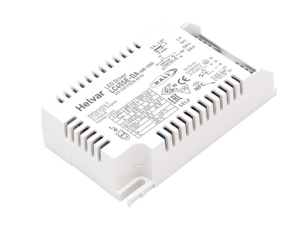 Helvar LED driver LC45SE-DA-600-1050 (DALI-2)