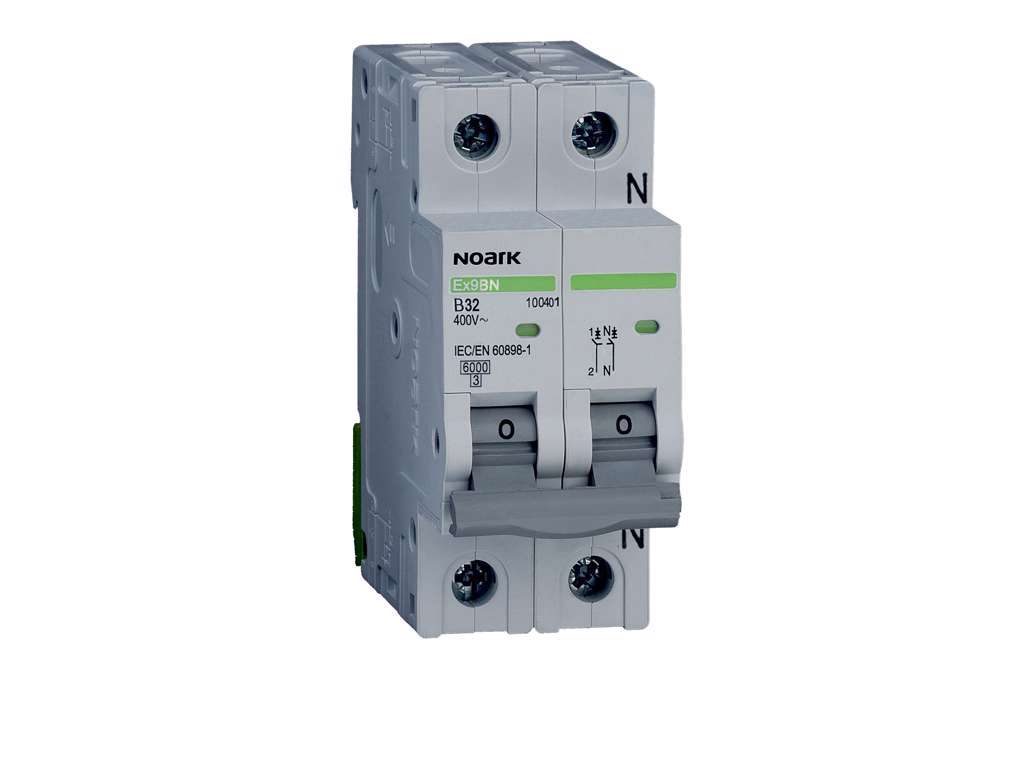 Noark automatsikring C 10A 1P+N 2M 6kA