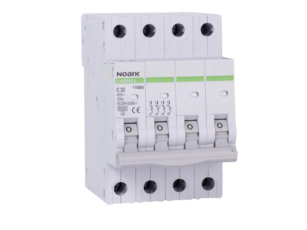 Noark slim automatsikring C 20A 4P 3M 6kA