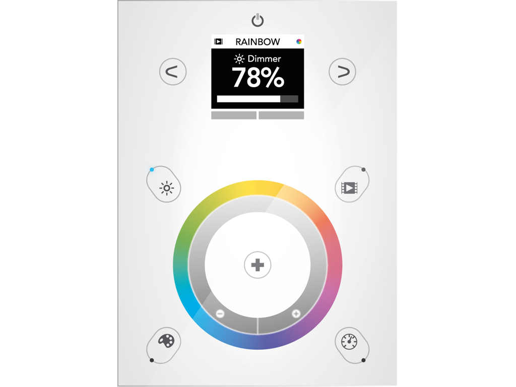 DMX STICK DE3W Styring Glas, Color Screen, 1024ch - Hvid
