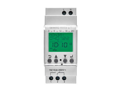 Grässlin digitalt dags/ugeur, 230V AC, 1 kanal, 16A, IP20, 2M