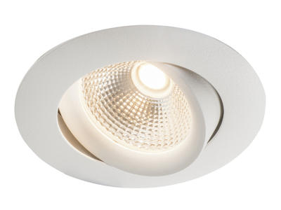Compact Tilt downlight med Casambi, 7W, 4000K, 600lm, IP44 - Hvid