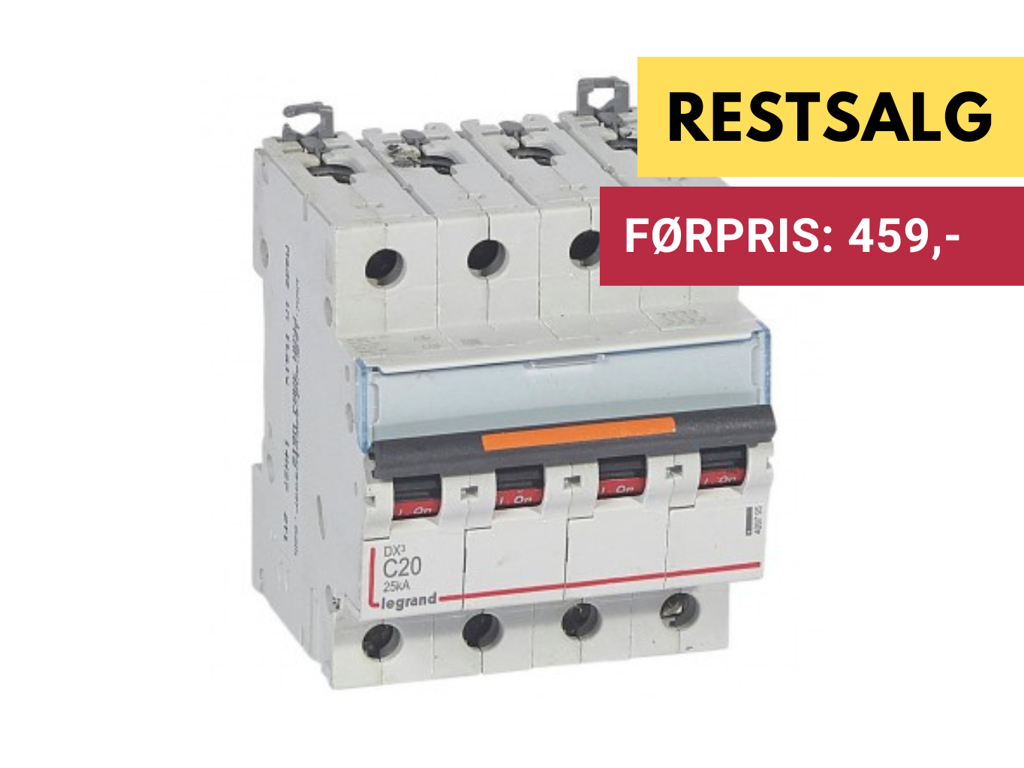 DX3 Automat C 20A 4P 4M 25kA 