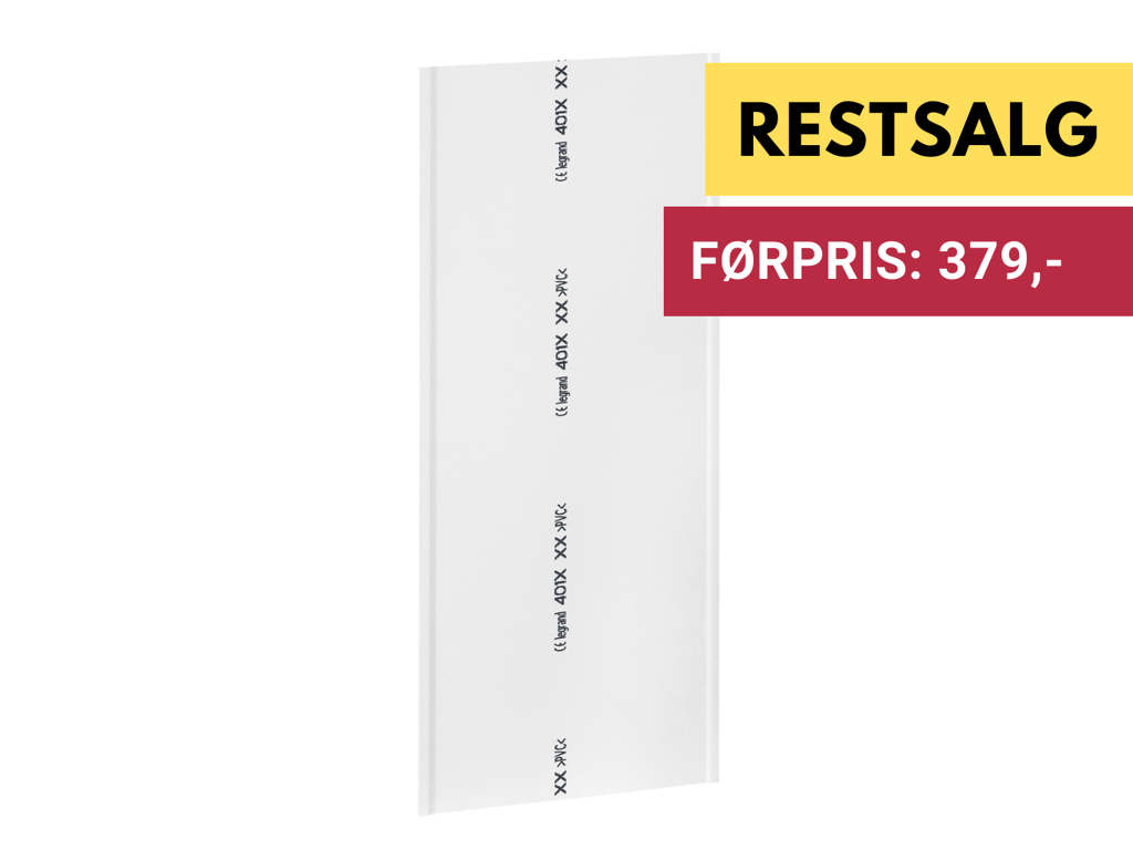 Drivia Bagplade kl.II 2x13M Hvid 