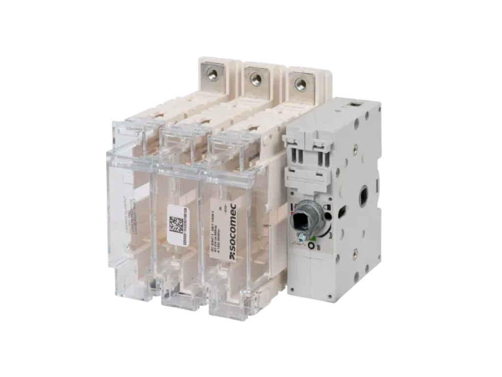 Socomec sikringsbryder NH0 sikringer, 3P 125A - Frontbetjening højre side