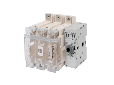 Socomec sikringsbryder NH0 sikringer, 3P 125A - Frontbetjening højre side