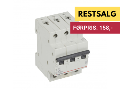 Legrand automatsikring RX3 C6A 3P 3M 6/6kA