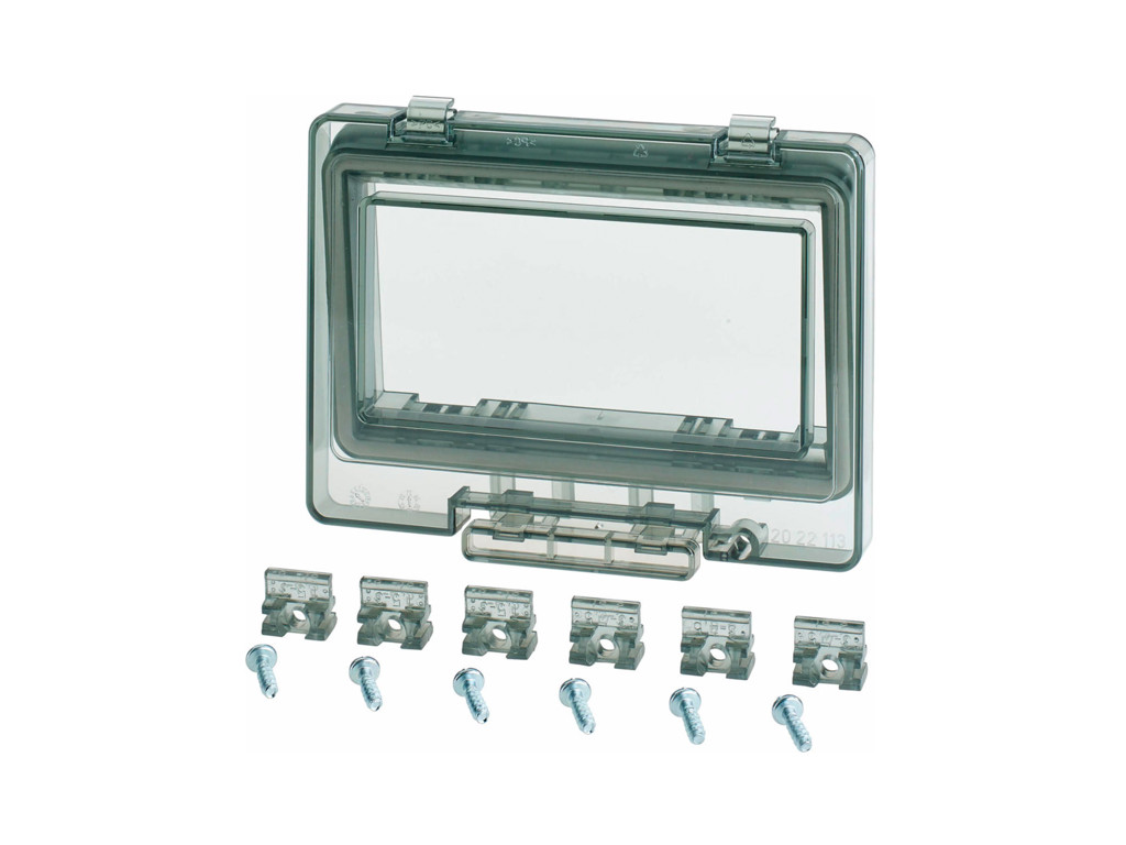 Klaprude til 6 moduler, 112x141x15 mm