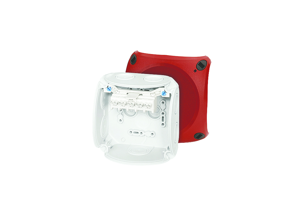 Forgreningsdåse til nødbelysning, 0,75-2,5 mm², Cu, 104x104x70 mm