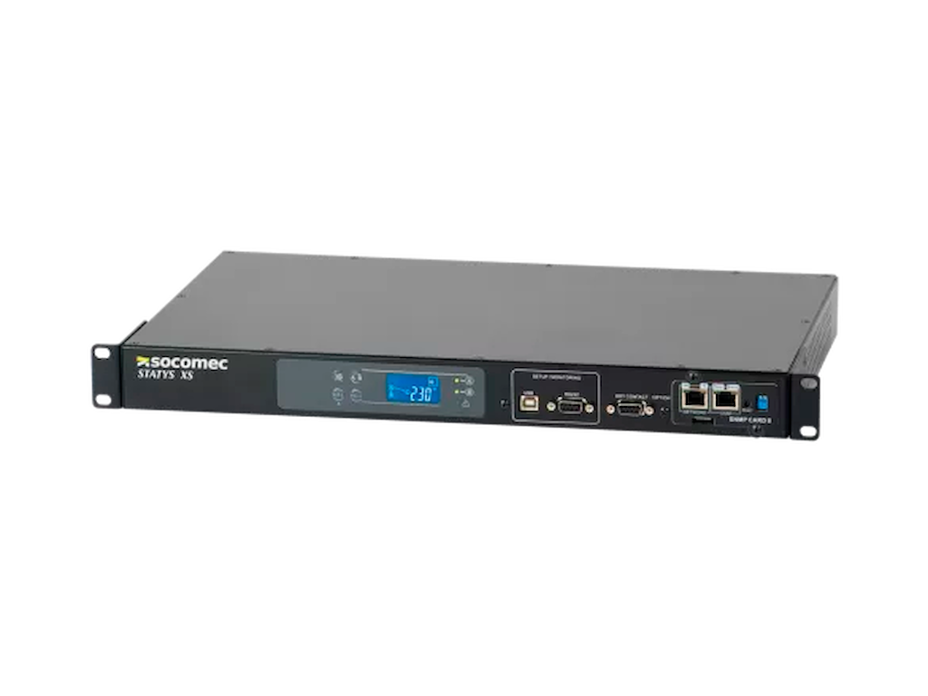 Socomec STATYS XS 16A 230V enfaset, 2 ledere, 2P afbryder, 19” rack