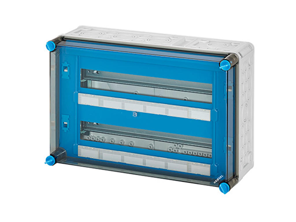 Hensel Mi kasse med DIN-skinne 36M (2x18)