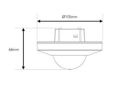 DALI-2 PIR sensor med dagslyssensor, Hvid, Wide H2,5, Ø24