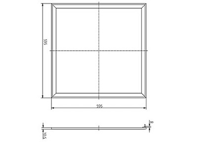 Aura Lanternin RE 595x595 3900/SLO Tænd/sluk 830 CWP-2,5m