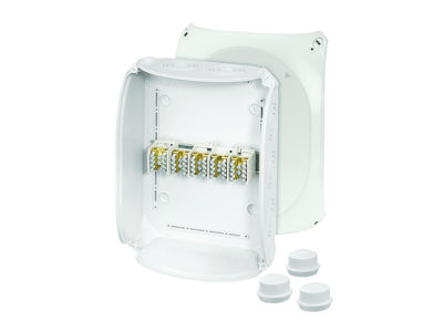 Forgreningsdåse 5x6-25 mm², Cu, 225x295x122 mm, IP66 - Grå