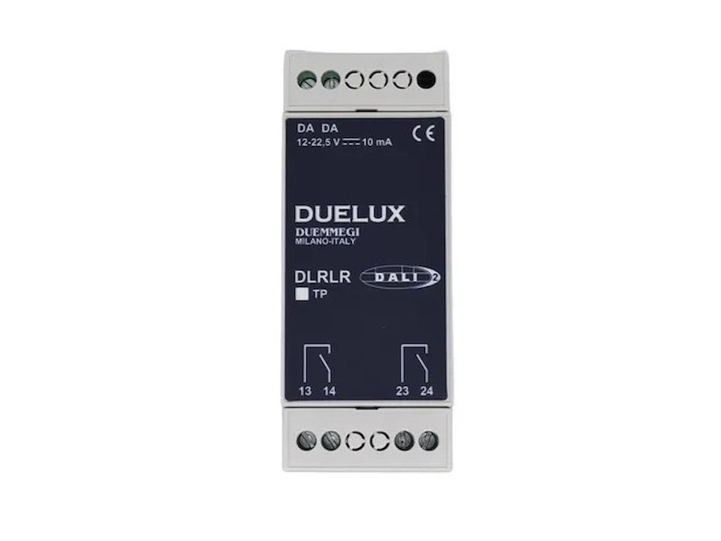 2-relæ udgang DALI-2 modul (2M) Med reduceret højde, DLRLR