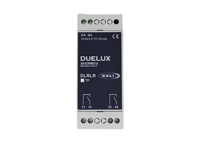 2-relæ udgang DALI-2 modul (2M) Med reduceret højde, DLRLR
