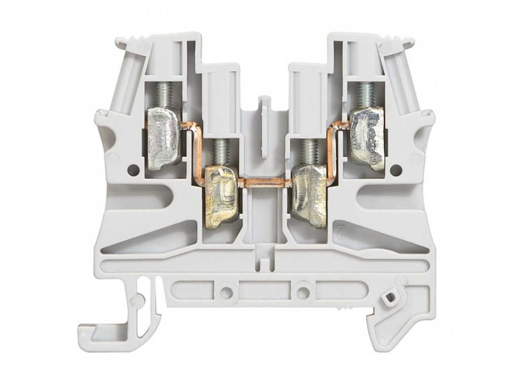 Viking 3 Skrue 4mm² Grå dobb. 1ind/3ud 