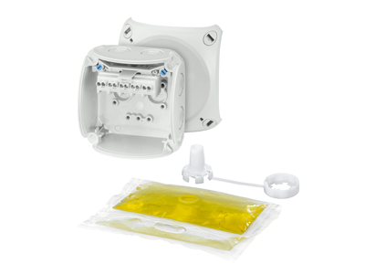 Dåse vandtæt 1,5-2,5mm² grå 93x93x62mm