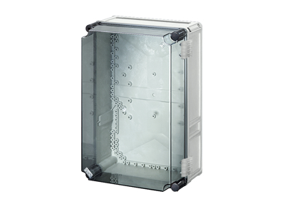 Hensel Mi kasse 450x300x214 mm - transparent hængslet låg