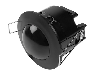 PIR sensor CR-5 (230V, 360°, Ø6m) IP20 - Sort