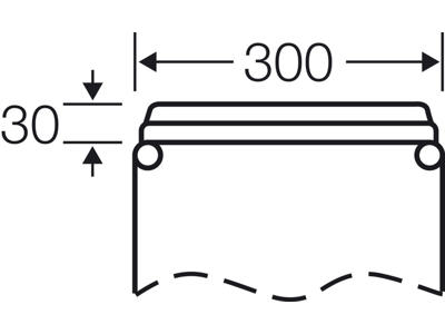 Flange med membraner, 300x30 mm