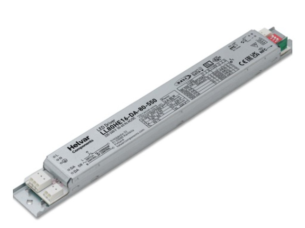 Helvar-leder LL80HE16-DA-80-550 (DALI-2)