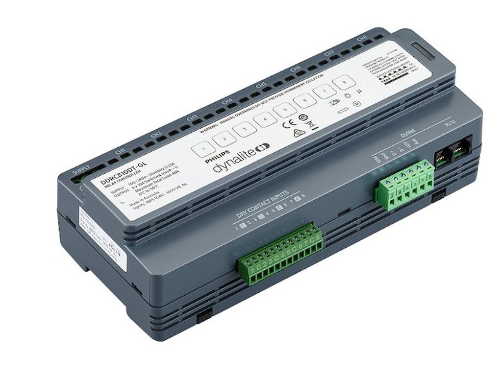 Dynalite DDRC810DT-GL Relæ modul 8 x 10A.
