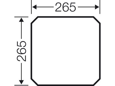 Montageplade til Mi kasse 2, 3, 4, 6 og 8 - 265x265x4 mm