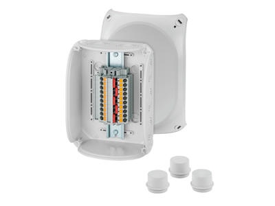 Forgreningsdåse 0,5-10 mm², Cu, 155x210x92 mm, IP66 - Grå