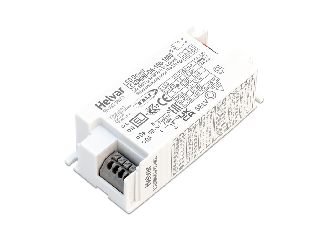 Helvar LED mini driver LC43MINI-DA-150-1050 (DALI-2)
