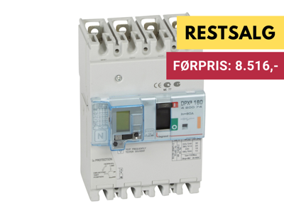 Legrand Maksimalafbryder DPX3 160, 80A, 4pol, 25kA - Type A