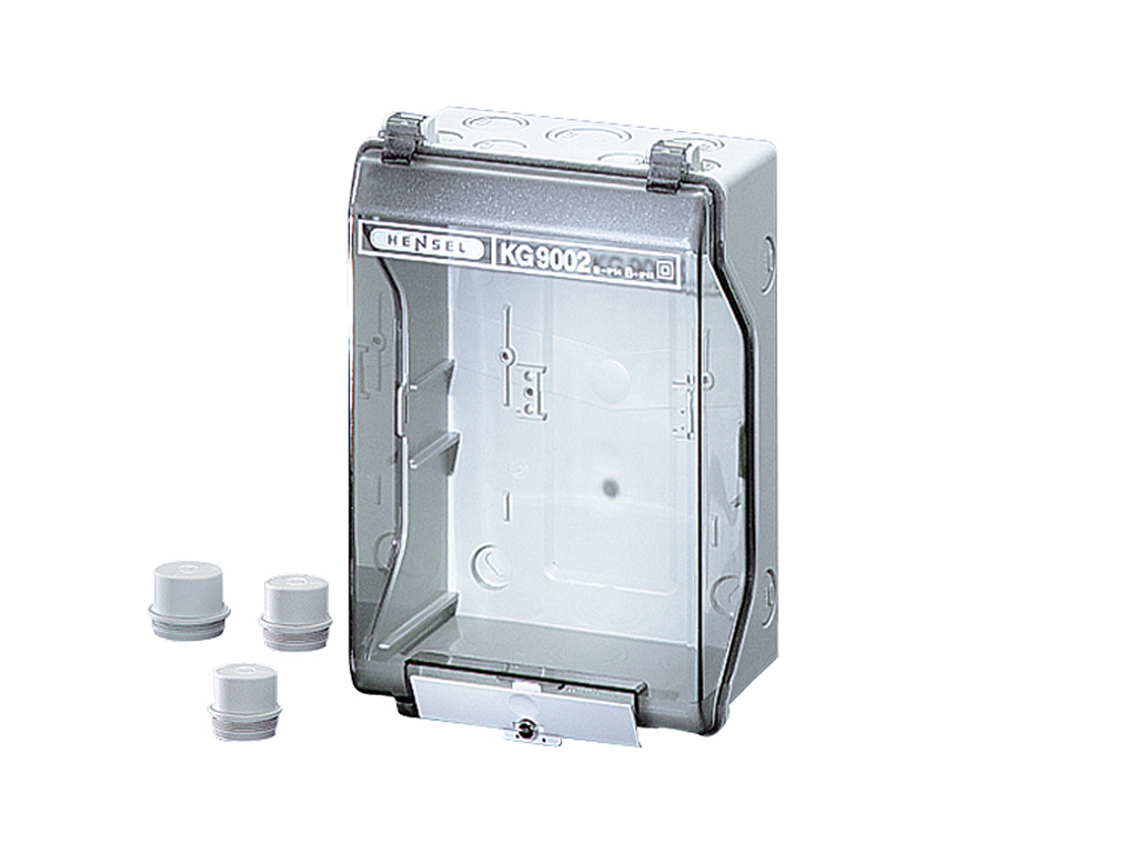 Tom kasse med transparent hængslet låg, 253x168x115 mm