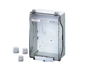 Tom kasse med transparent hængslet låg, 253x168x115 mm