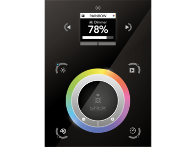 DMX STICK DE3B Styring Glas, Color Screen, 1024ch - Sort