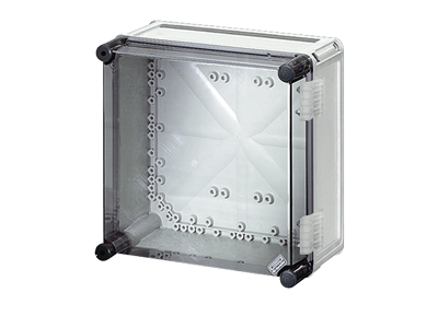 Hensel Mi kasse 300x300x170 mm - transparent hængslet låg