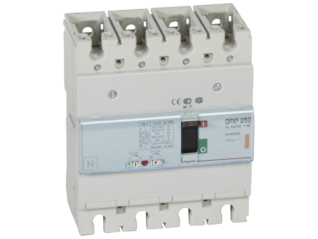 Legrand maksimalafbryder DPX³ 250, 200A 4P, 25kA