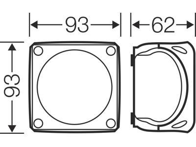 Forgreningsdåse 0,75-2,5 mm², Cu, 93x93x62 mm, IP66 - Grå