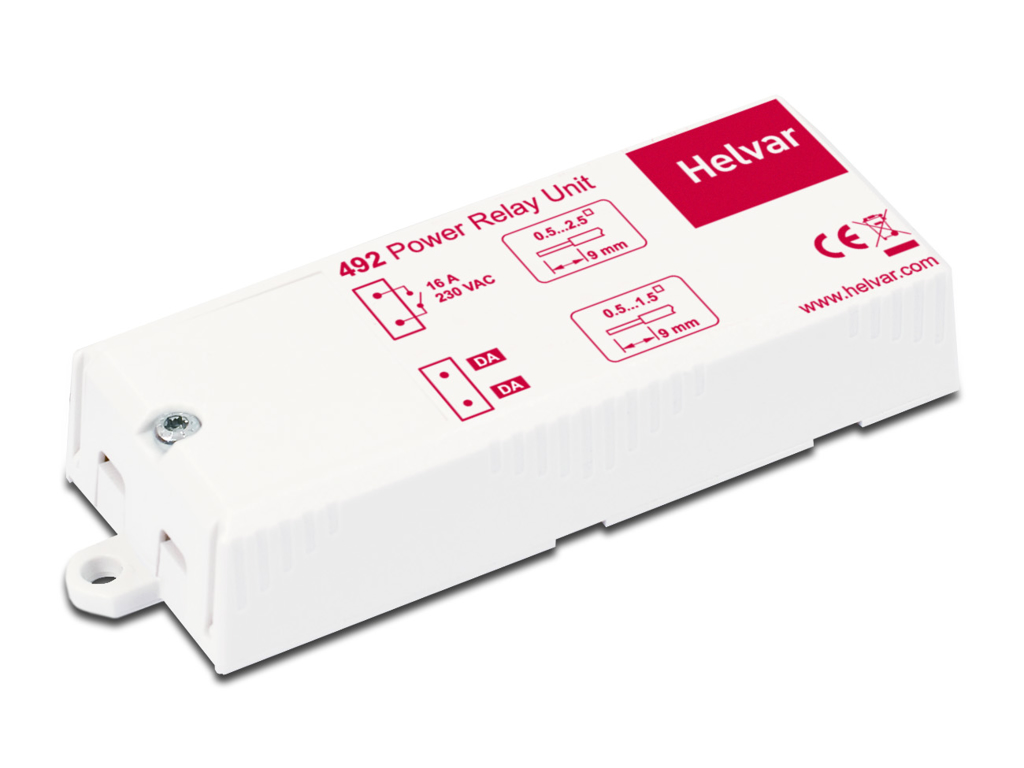 Helvar Digidim 492 relæenhed, 1x16A 230VAC