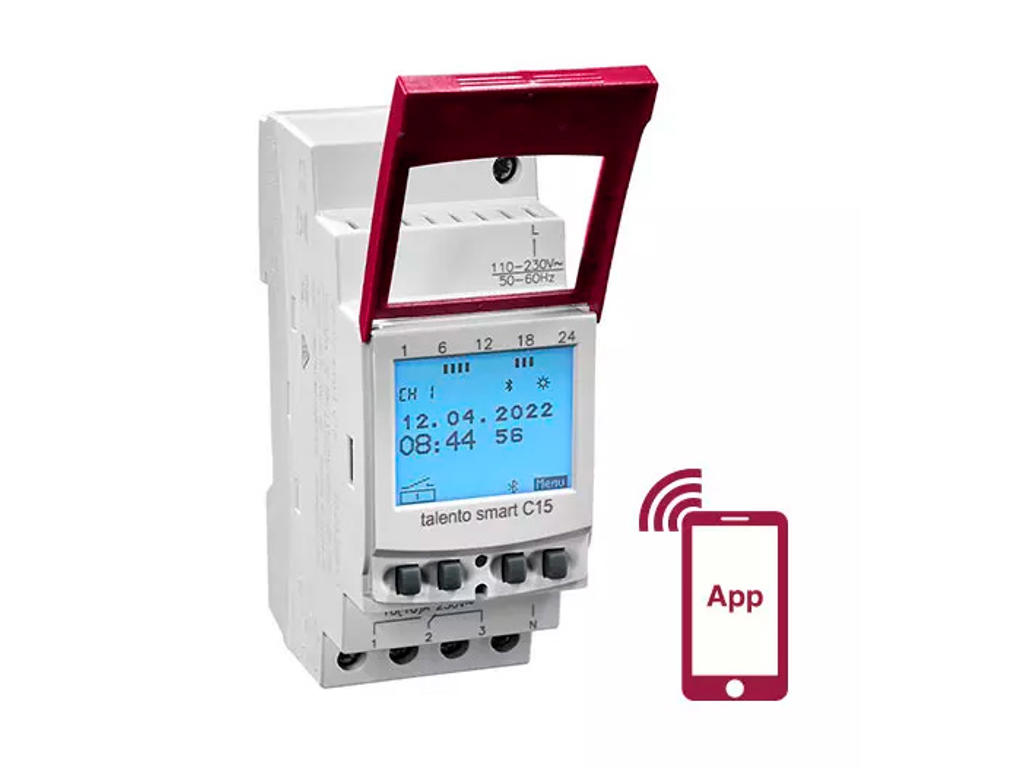 Grässlin digitalt astro ugeur, 230V AC, 1 kanal, 16A, IP20, 2M