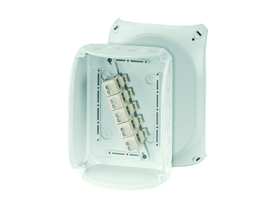 Forgreningsdåse 5x2,5-10 mm², Cu, 155x210x92 mm, IP66/67/69 - Grå