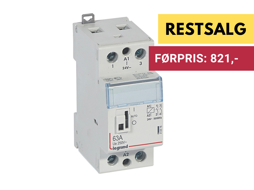 CX3 Kontakt M.H. 63A 2NC 230V spole.