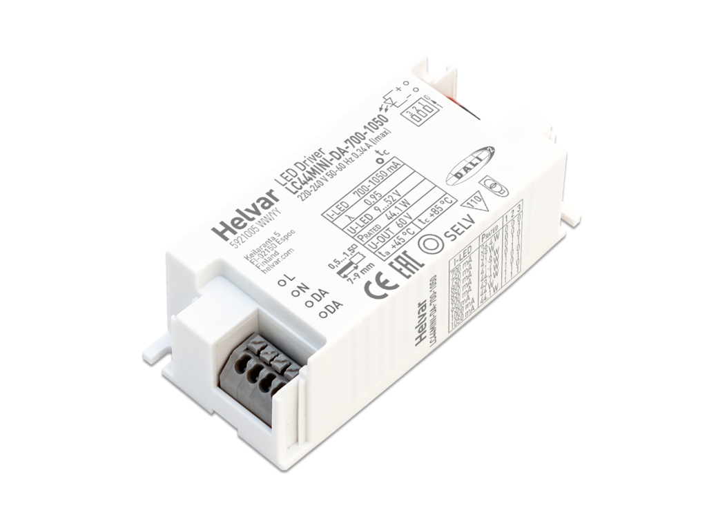 Helvar LED mini driver LC44MINI-DA-700-1050 (DALI-2)