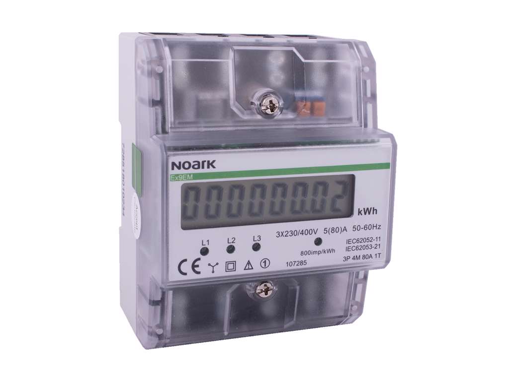 Noark kWh måler 3-faset, direkte måling 80A