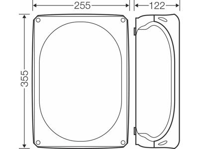 Forgreningsdåse 5x16-50 mm², Cu, 255x355x122 mm, IP66 - Grå