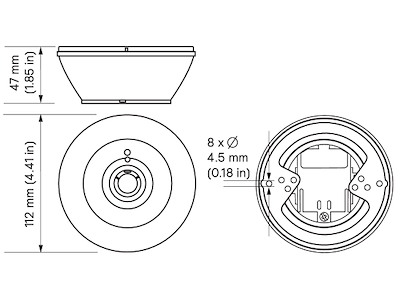 Dynalite DNS360LB-CS-PIR-DALI-2 BL m/underlag